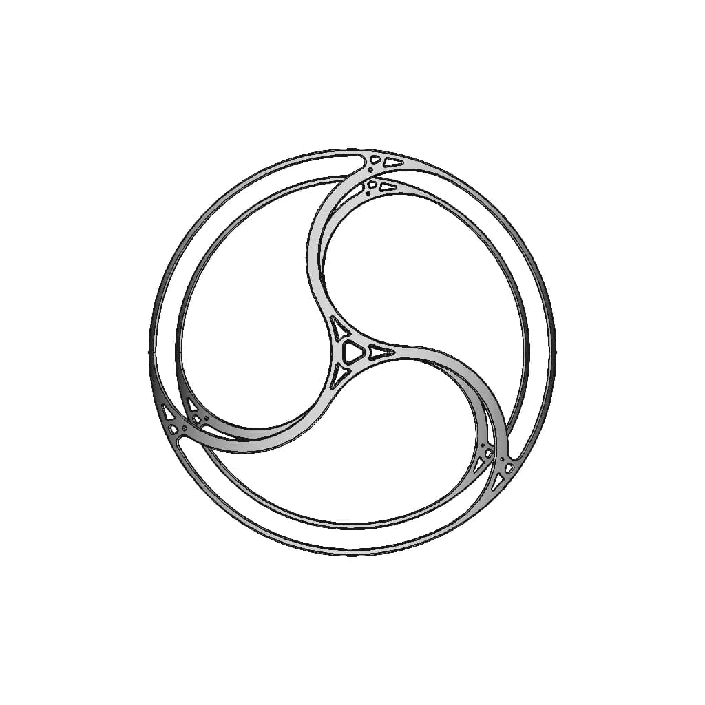 Gankyil Symbol Inspired 3D Shape - Downloadable CAD Representation_270_0_degree_snapshot