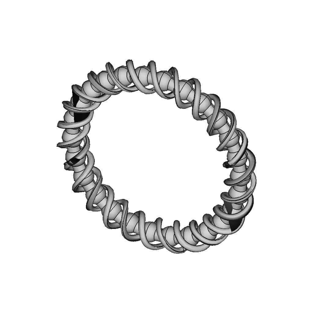 Hand Bracelet | High-Quality CAD Model_60_30_degree_snapshot