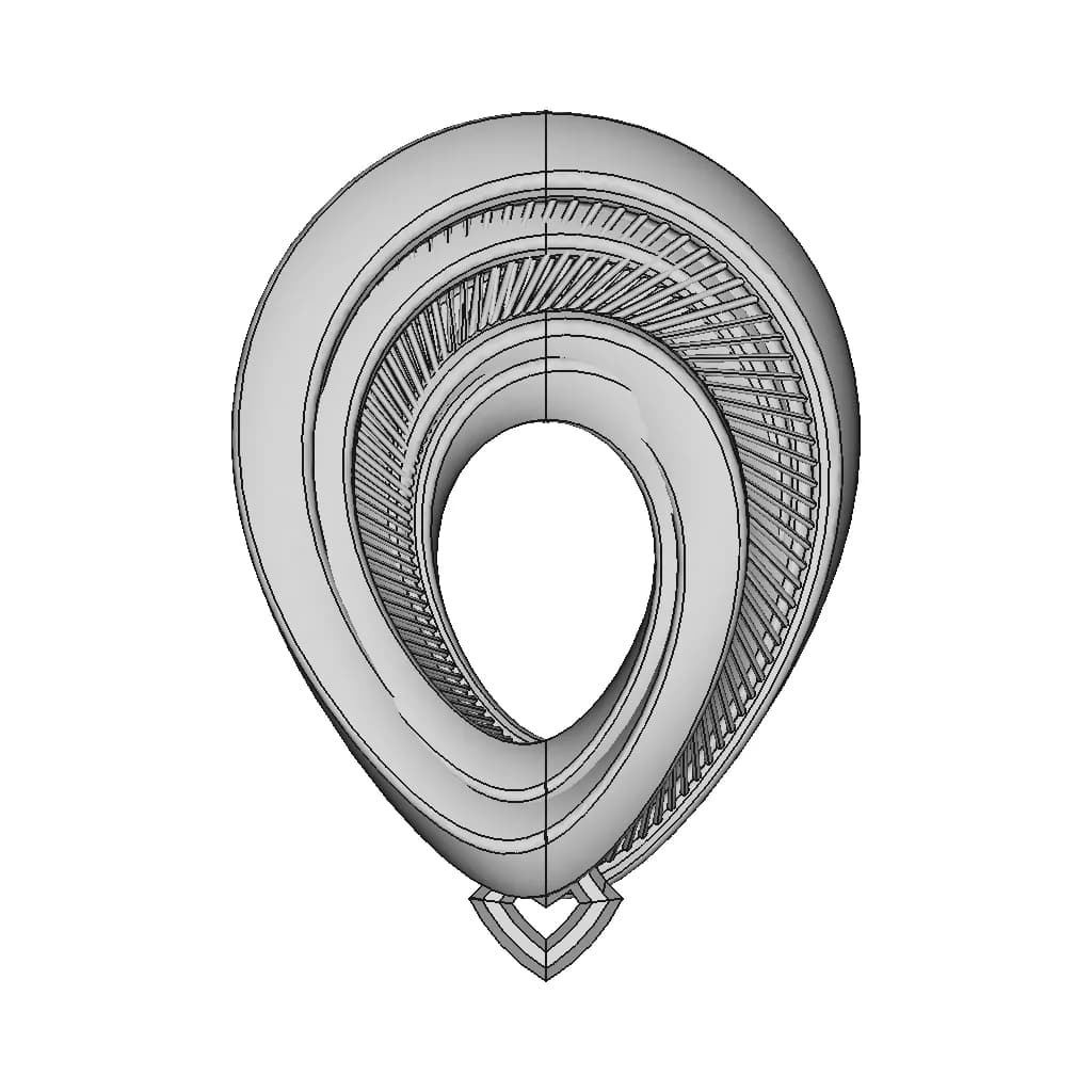 Mobius Pendant - Downloadable CAD Representation_90_0_degree_snapshot