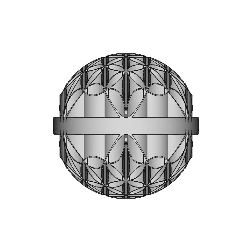 Flower Of Life Sphere | 3D Engineering Design File_0_0_degree_snapshot