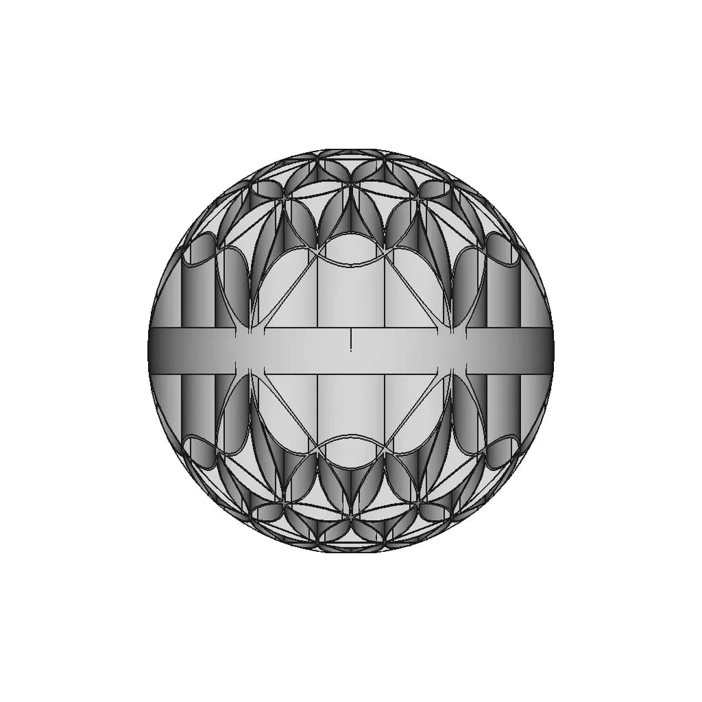 Flower Of Life Sphere | 3D Engineering Design File_0_90_degree_snapshot