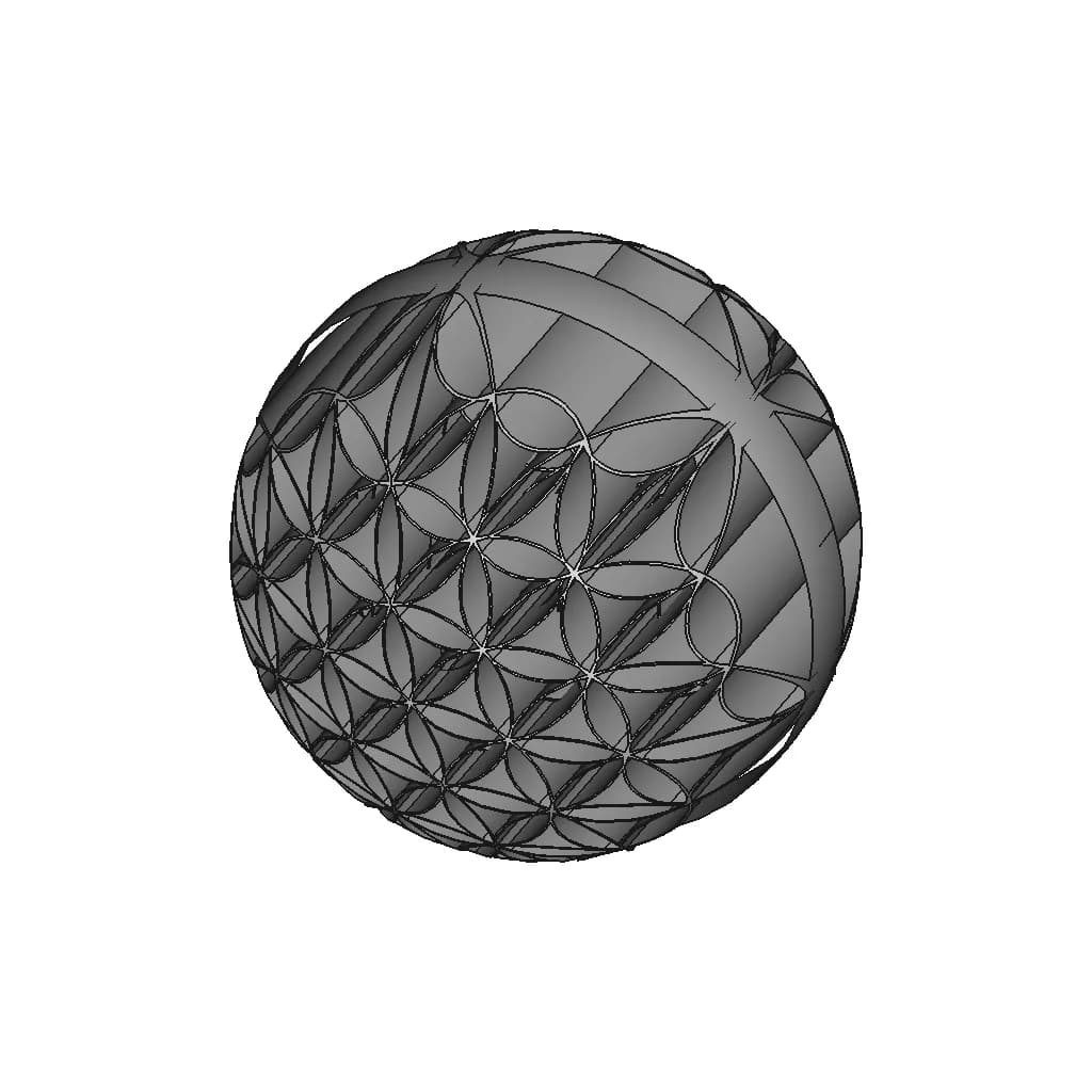 Flower Of Life Sphere | 3D Engineering Design File_60_30_degree_snapshot