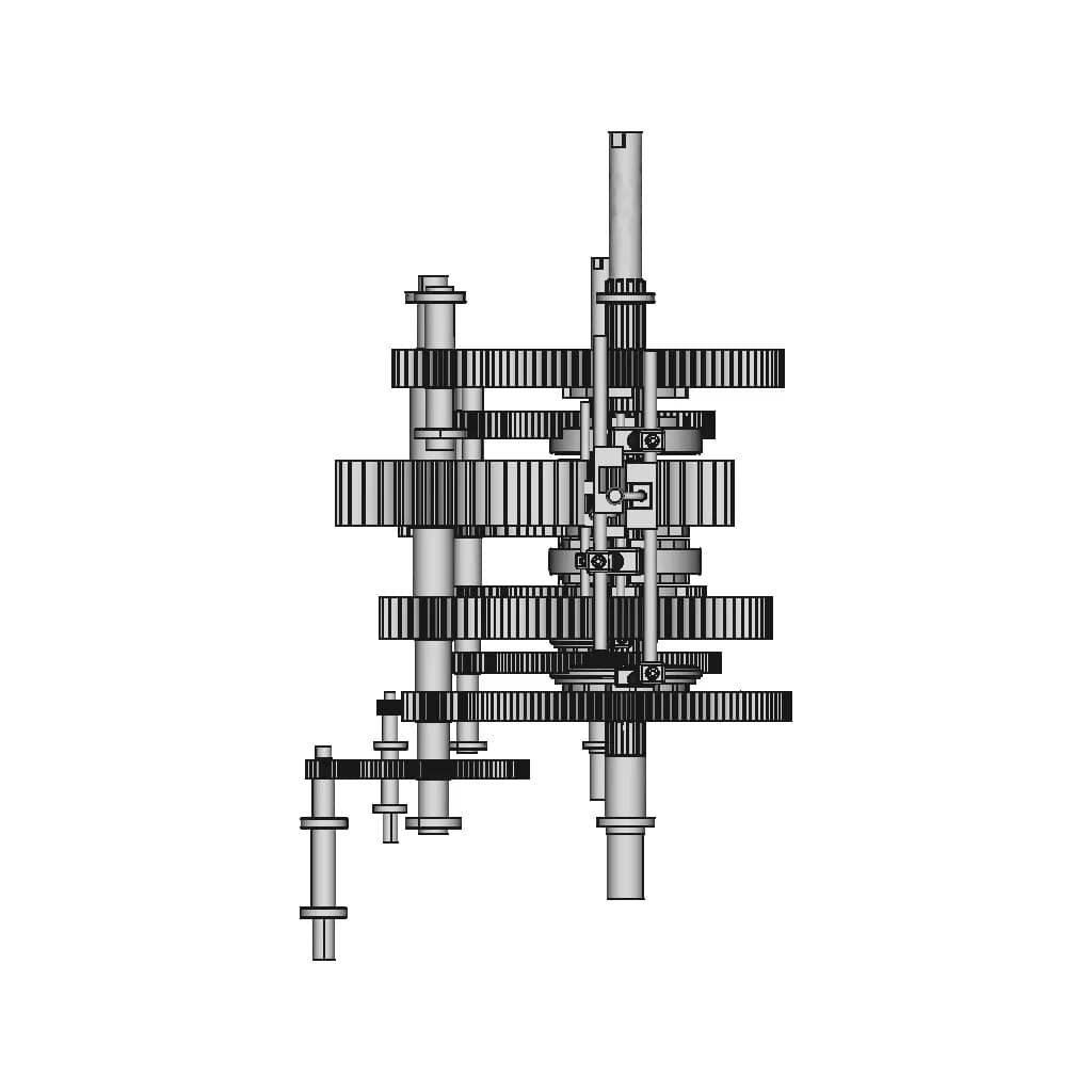 Gear Box Assembly (Crane) | High-Quality CAD Model_0_0_degree_snapshot