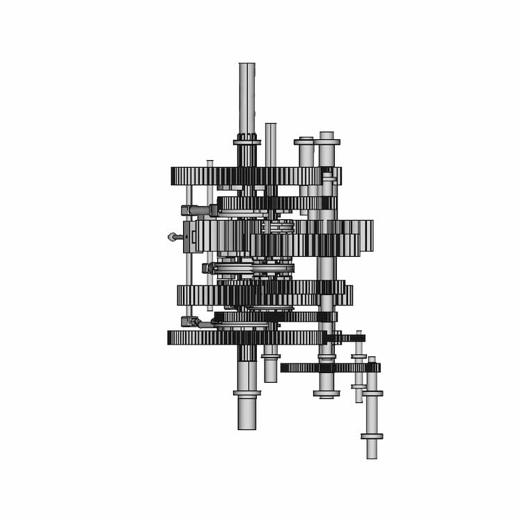 Gear Box Assembly (Crane) | High-Quality CAD Model