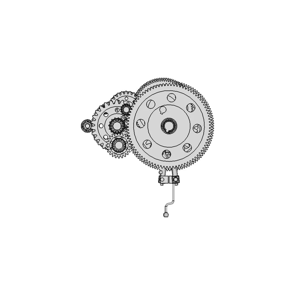 Gear Box Assembly (Crane) | High-Quality CAD Model_270_0_degree_snapshot