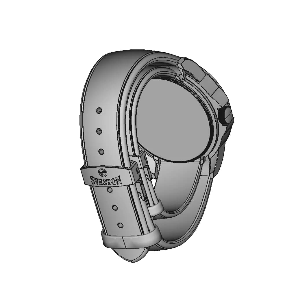 Sveston Sauvage Fulton Wrist Watch - Downloadable CAD Representation_60_30_degree_snapshot