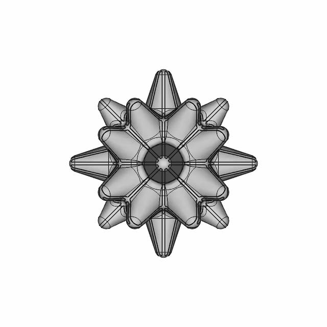 Round Tipped Spike Star Shape - Standard Mechanical Component