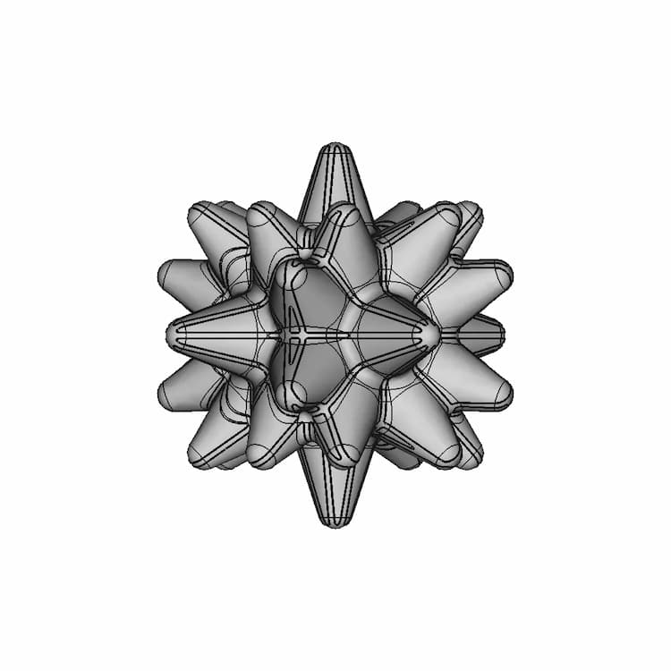 Round Tipped Spike Star Shape - Standard Mechanical Component