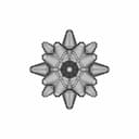 Round Tipped Spike Star Shape - Standard Mechanical Component_0_90_degree_snapshot