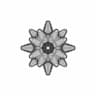 Round Tipped Spike Star Shape - Standard Mechanical Component_0_90_degree_snapshot