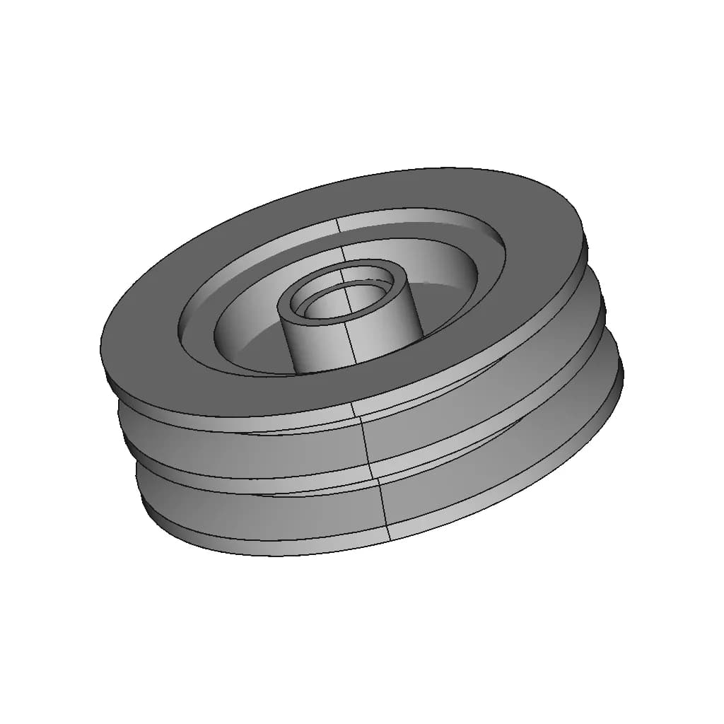 V Belt Pulley - Standard Mechanical Component_60_30_degree_snapshot