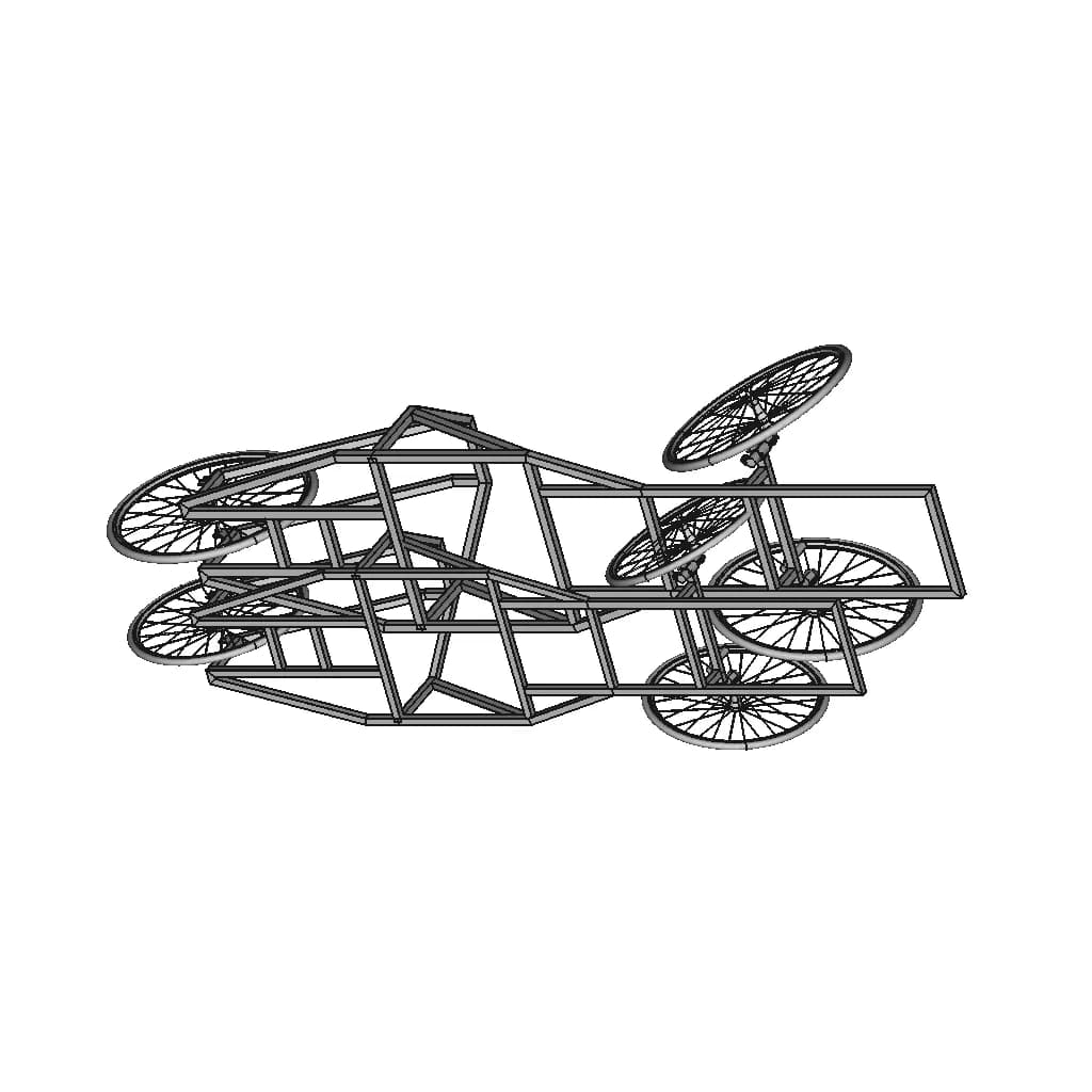 Shell Eco Marathon Prototype Chassis Assembled - Downloadable CAD Representation_60_30_degree_snapshot