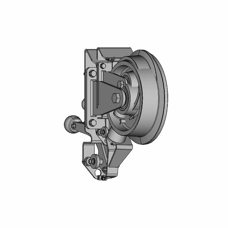 Roue Fer Avec Frein De Parking - Downloadable CAD Representation