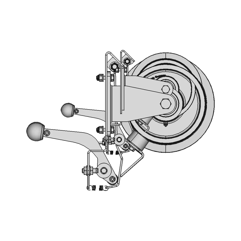 Roue Fer Avec Frein De Parking - Downloadable CAD Representation_0_90_degree_snapshot