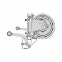 Roue Fer Avec Frein De Parking - Downloadable CAD Representation_0_90_degree_snapshot