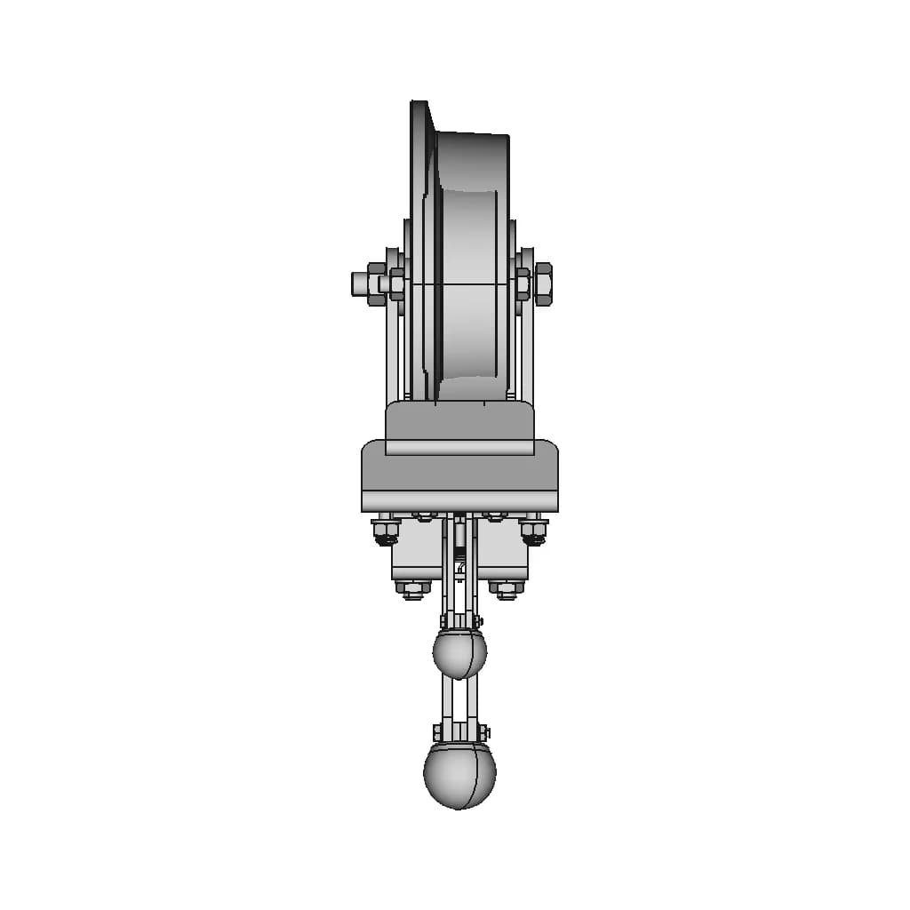 Roue Fer Avec Frein De Parking - Downloadable CAD Representation_270_0_degree_snapshot