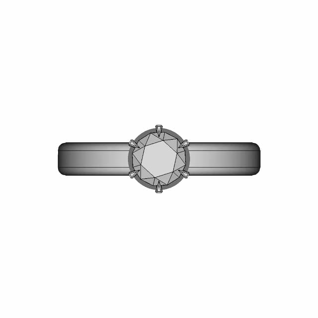 Platinum Ring With Diamond | 3D Engineering Design File