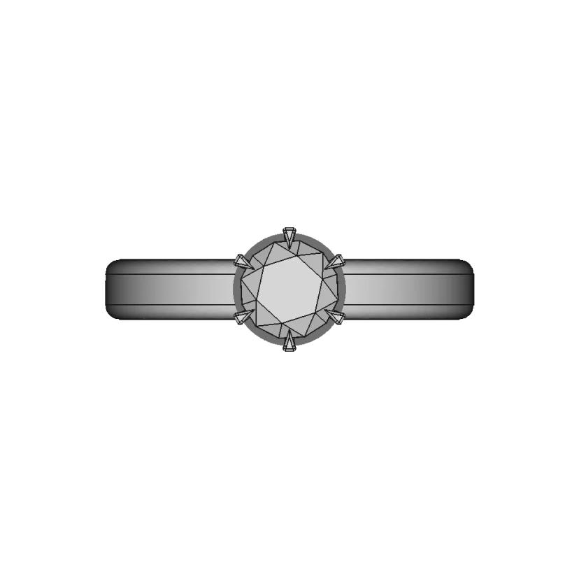 Platinum Ring With Diamond | 3D Engineering Design File