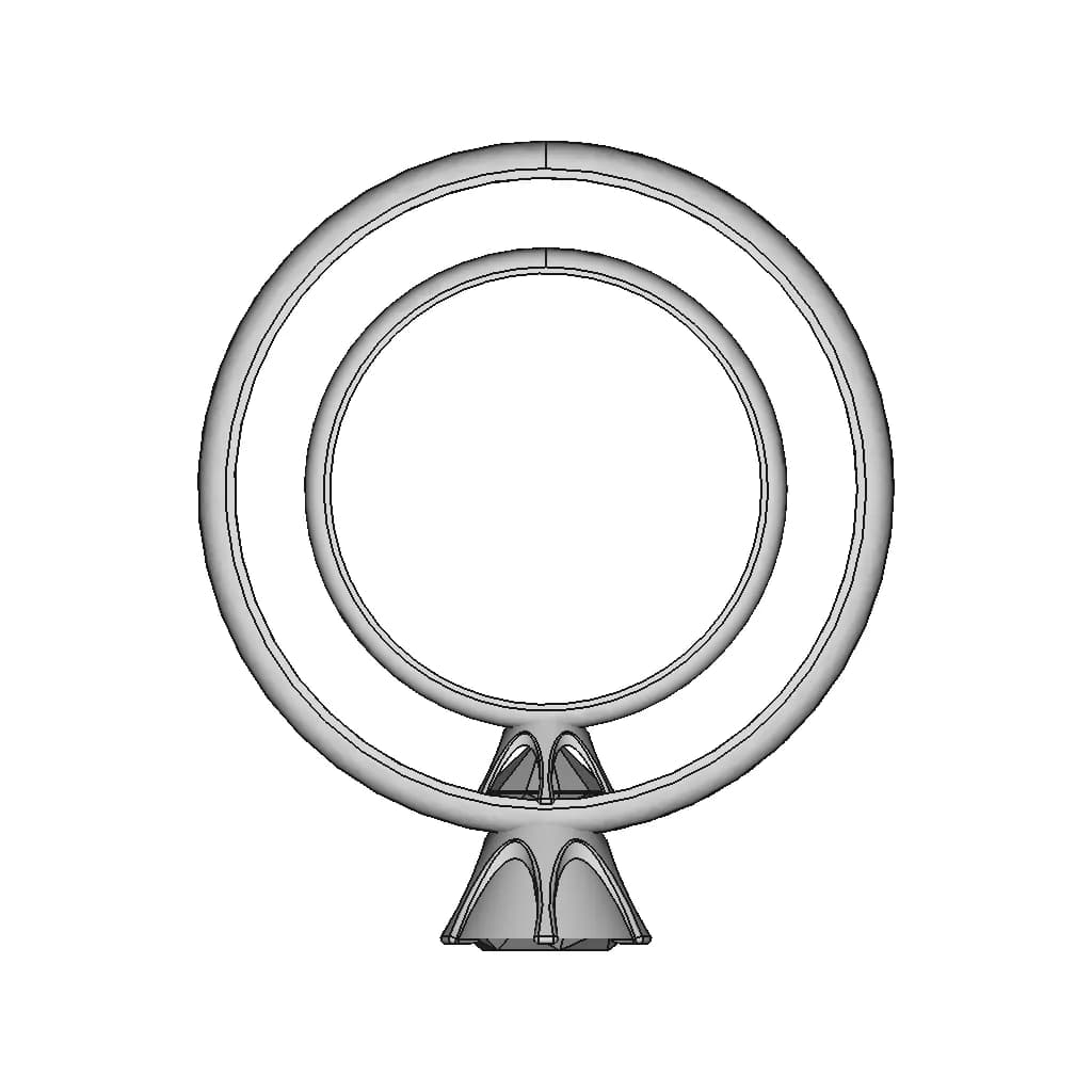 Platinum Ring With Diamond | 3D Engineering Design File_270_0_degree_snapshot