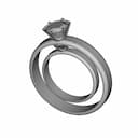 Platinum Ring With Diamond | 3D Engineering Design File_60_30_degree_snapshot