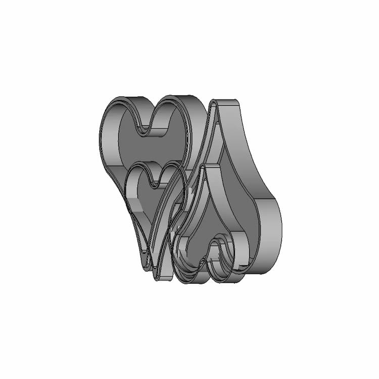 Heart Shaped Box With Cover. Large Version - Standard Mechanical Component