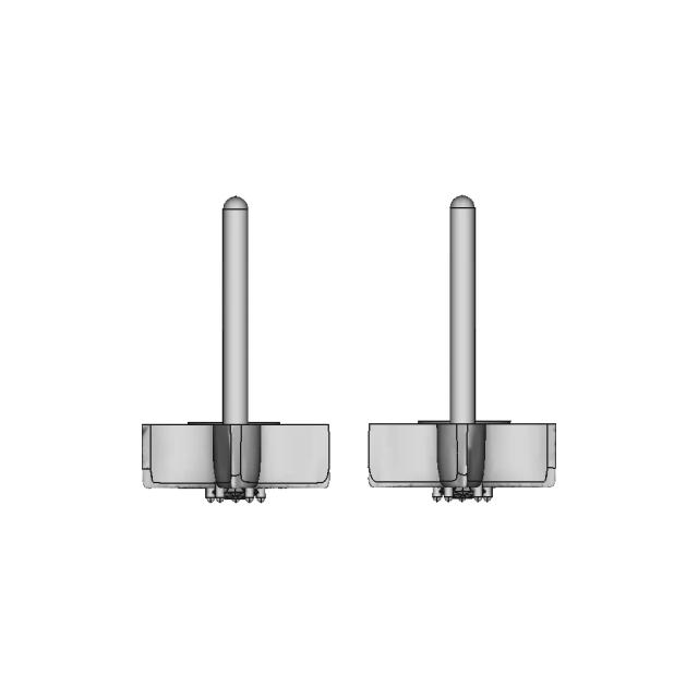 Gold-Platinum Stud Ear Rings - Standard Mechanical Component