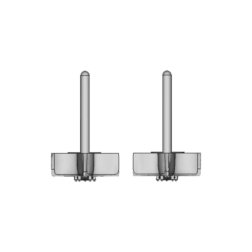 Gold-Platinum Stud Ear Rings - Standard Mechanical Component