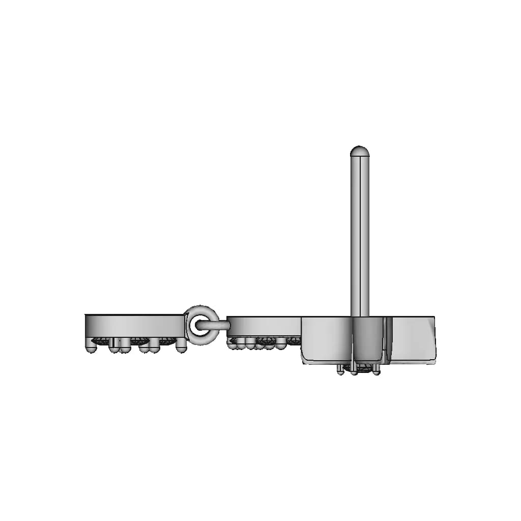 Gold-Platinum Stud Ear Rings - Standard Mechanical Component_0_270_degree_snapshot