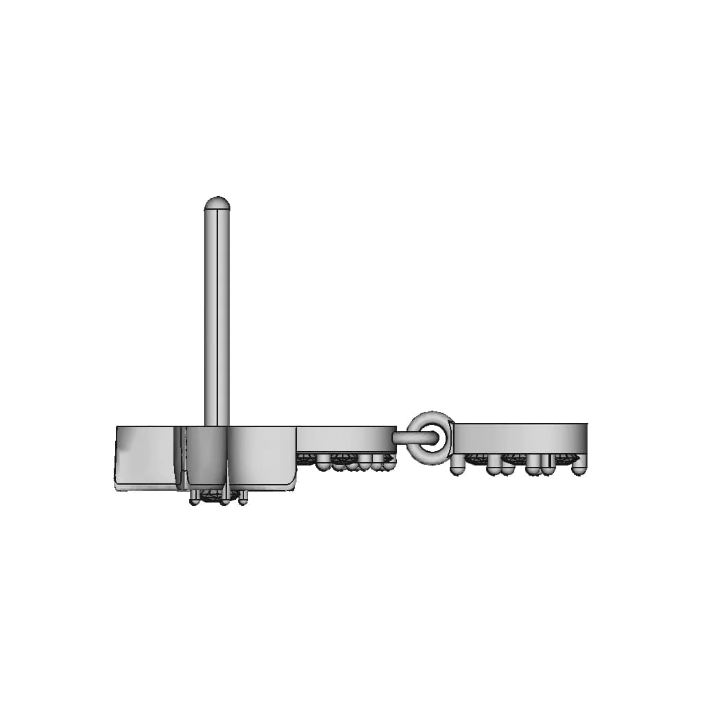 Gold-Platinum Stud Ear Rings - Standard Mechanical Component_0_90_degree_snapshot
