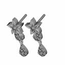 Gold-Platinum Stud Ear Rings - Standard Mechanical Component_60_30_degree_snapshot