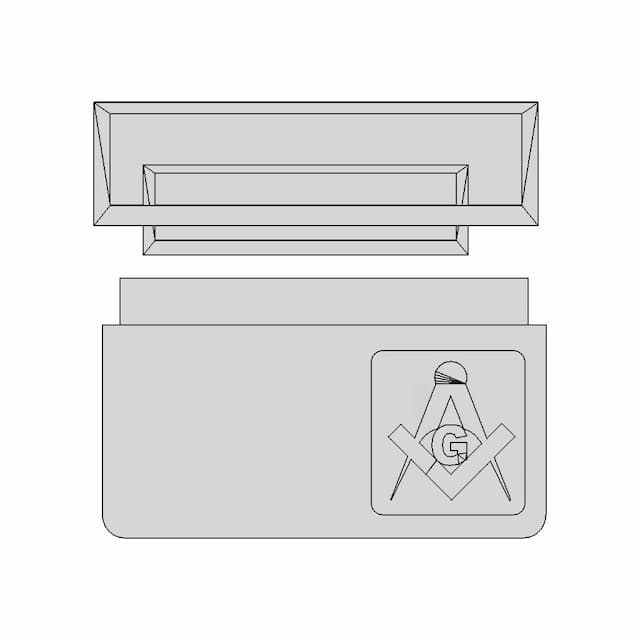 Masonic Card Holder Box (Brasov) - Downloadable CAD Representation