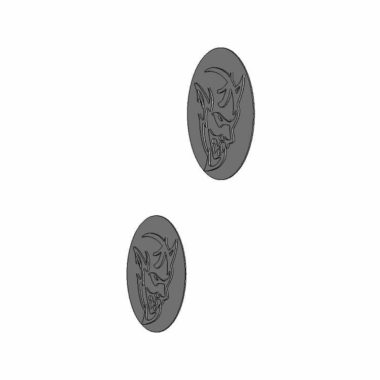 Demon Logo 3D - Downloadable CAD Representation