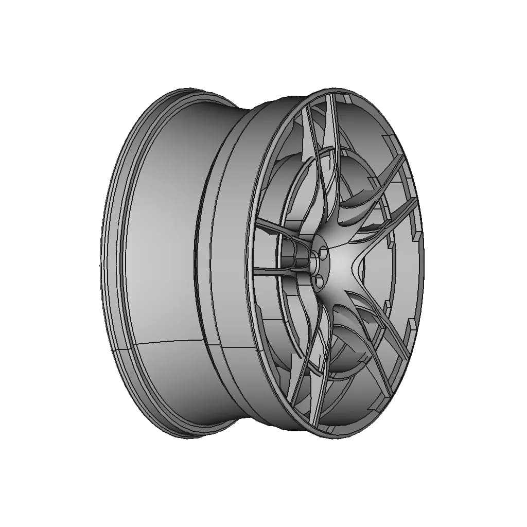 Hypercar Front Wheel Design | High-Quality CAD Model_60_30_degree_snapshot