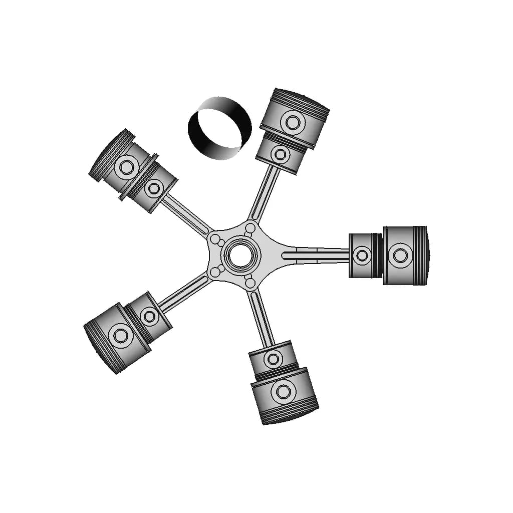Radial Engine Assembly - Standard Mechanical Component_0_0_degree_snapshot