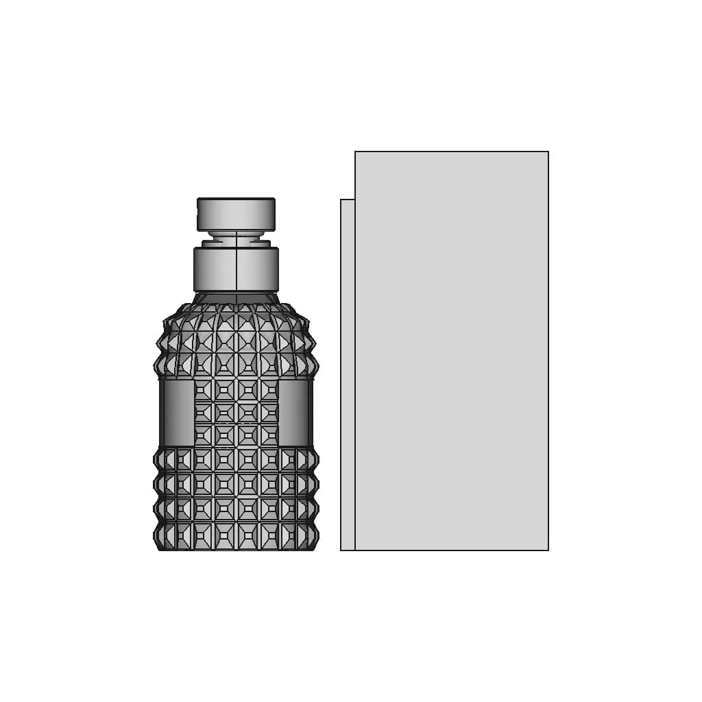 Valentino Uomo Perfume Bottle - Downloadable CAD Representation_0_90_degree_snapshot