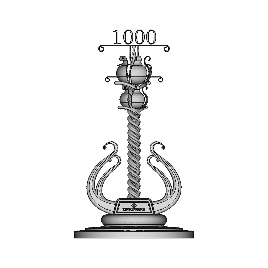 1000 Followers, Thank You All! - Downloadable CAD Representation_0_0_degree_snapshot