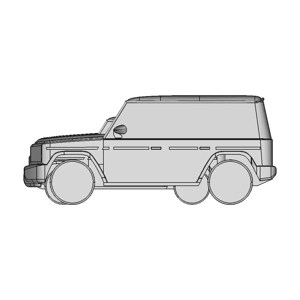Mercedes G Class For Cfd | High-Quality CAD Model_0_0_degree_snapshot