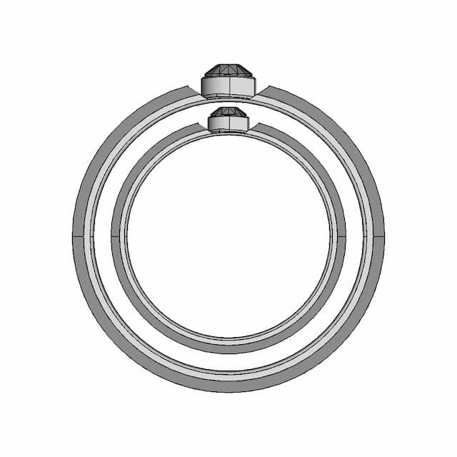 Silver Engagement Ring With Diamond - Standard Mechanical Component