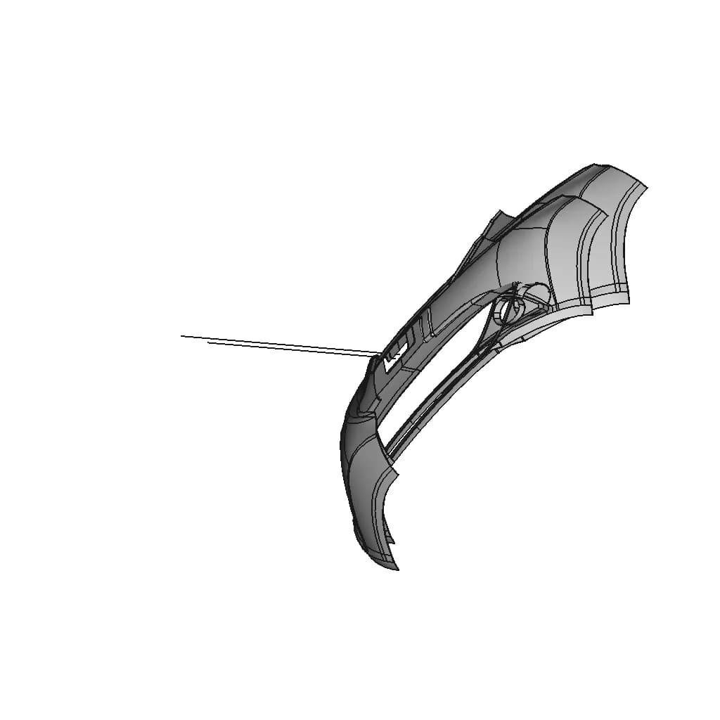 Front Bumper Closed Volume | High-Quality CAD Model_60_30_degree_snapshot