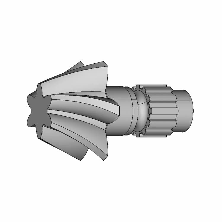 Helical Gear Shaft Catia Model | High-Quality CAD Model