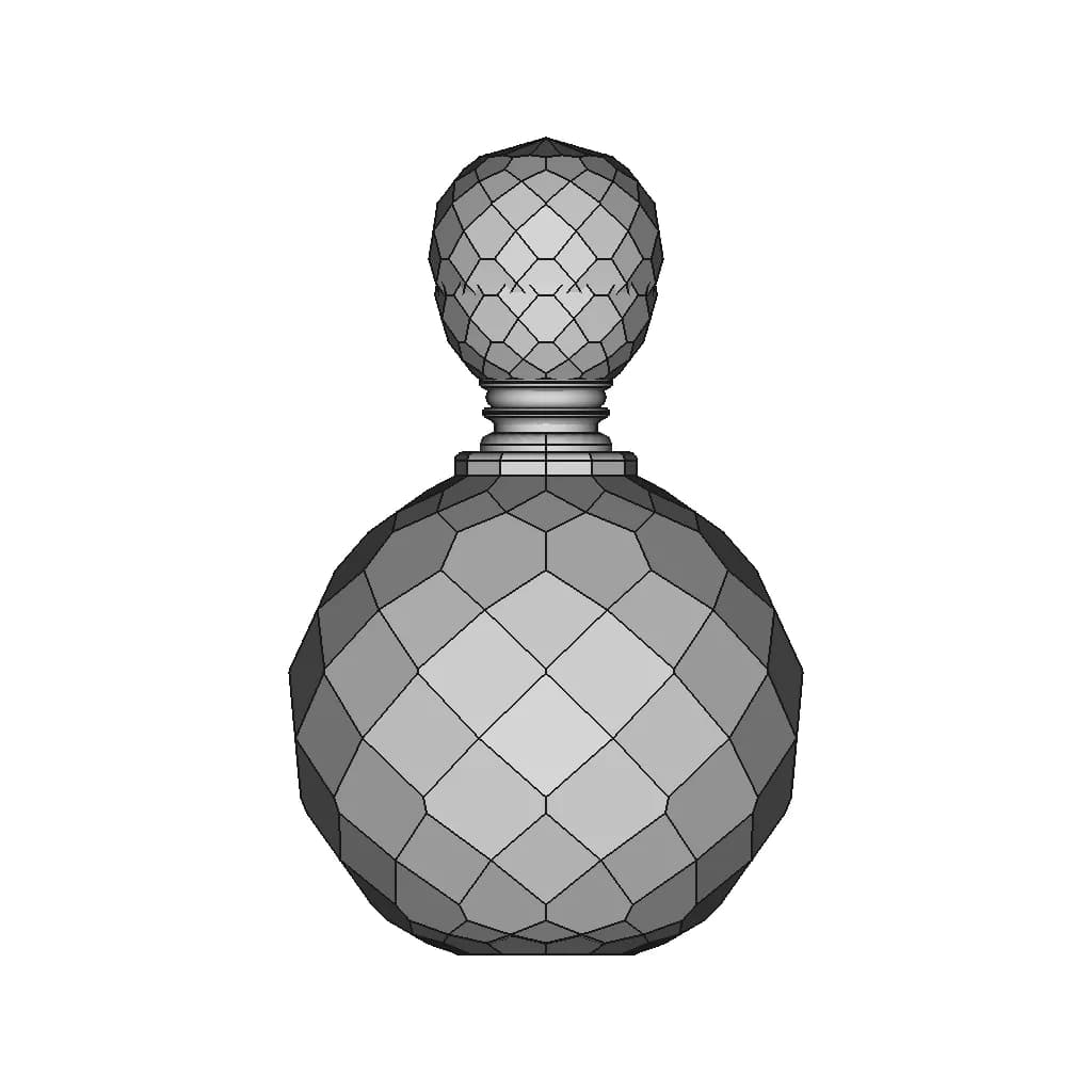 H&D Type Perfume Bottle - Standard Mechanical Component_0_0_degree_snapshot