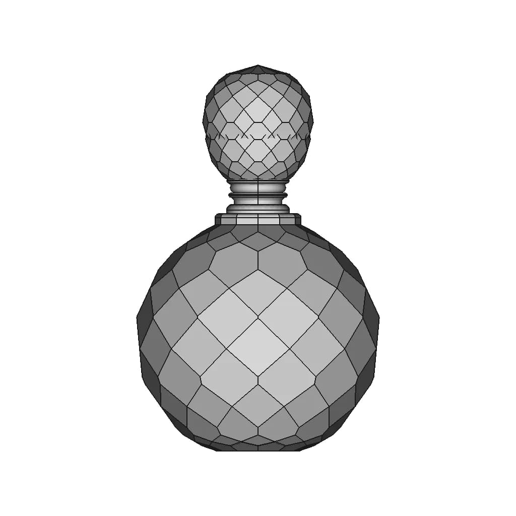 H&D Type Perfume Bottle - Standard Mechanical Component_0_90_degree_snapshot