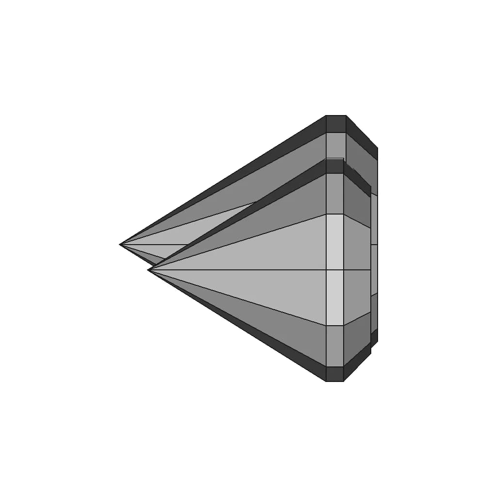 2.5Mm Princess Cut 12 Sides - Downloadable CAD Representation_0_270_degree_snapshot