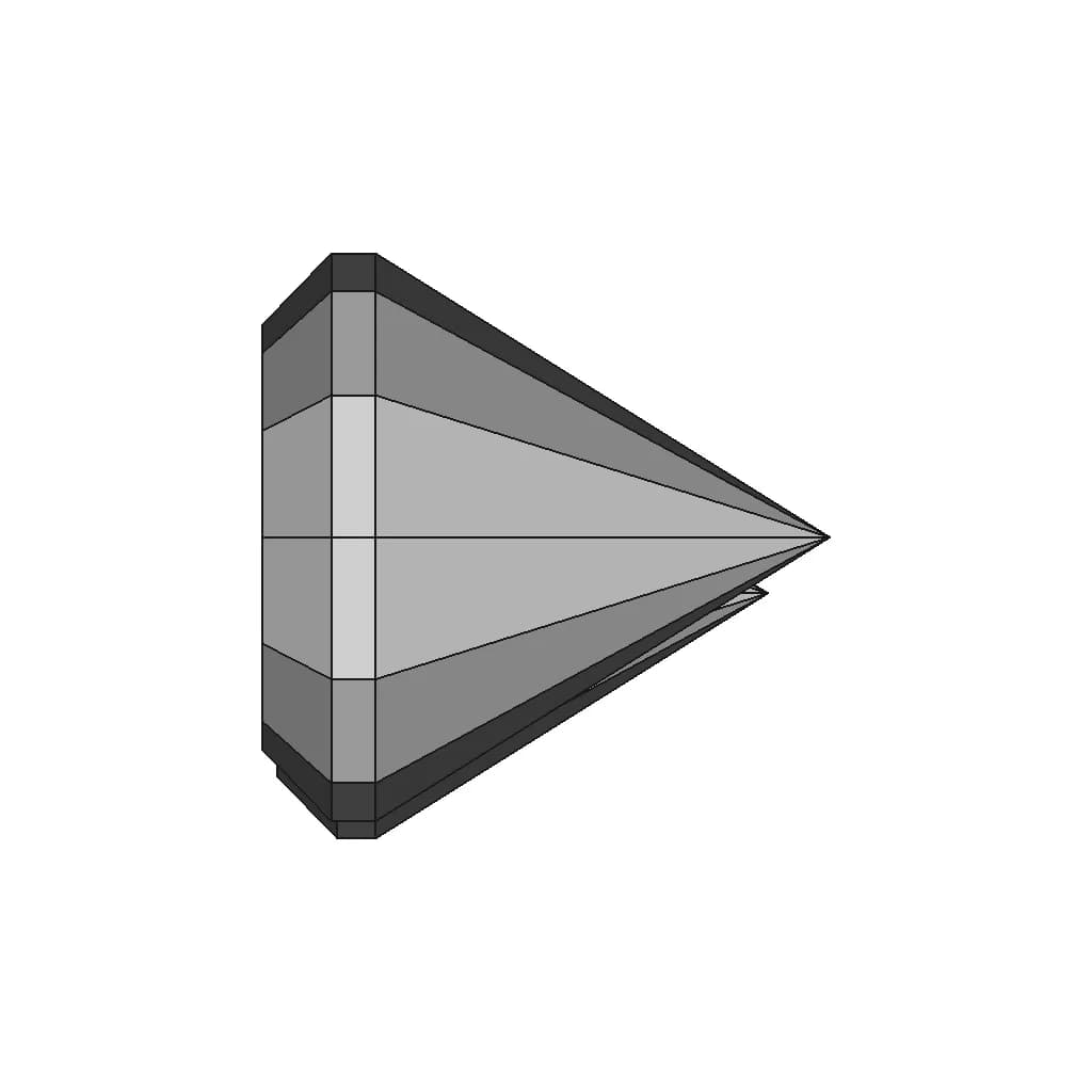 2.5Mm Princess Cut 12 Sides - Downloadable CAD Representation_0_90_degree_snapshot