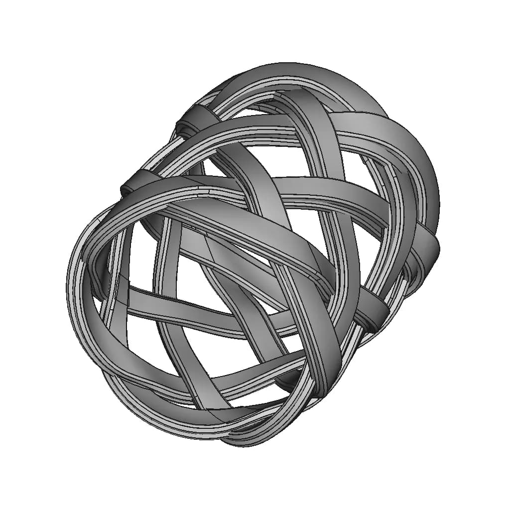Interlacing Pattern (1) | High-Quality CAD Model_60_30_degree_snapshot