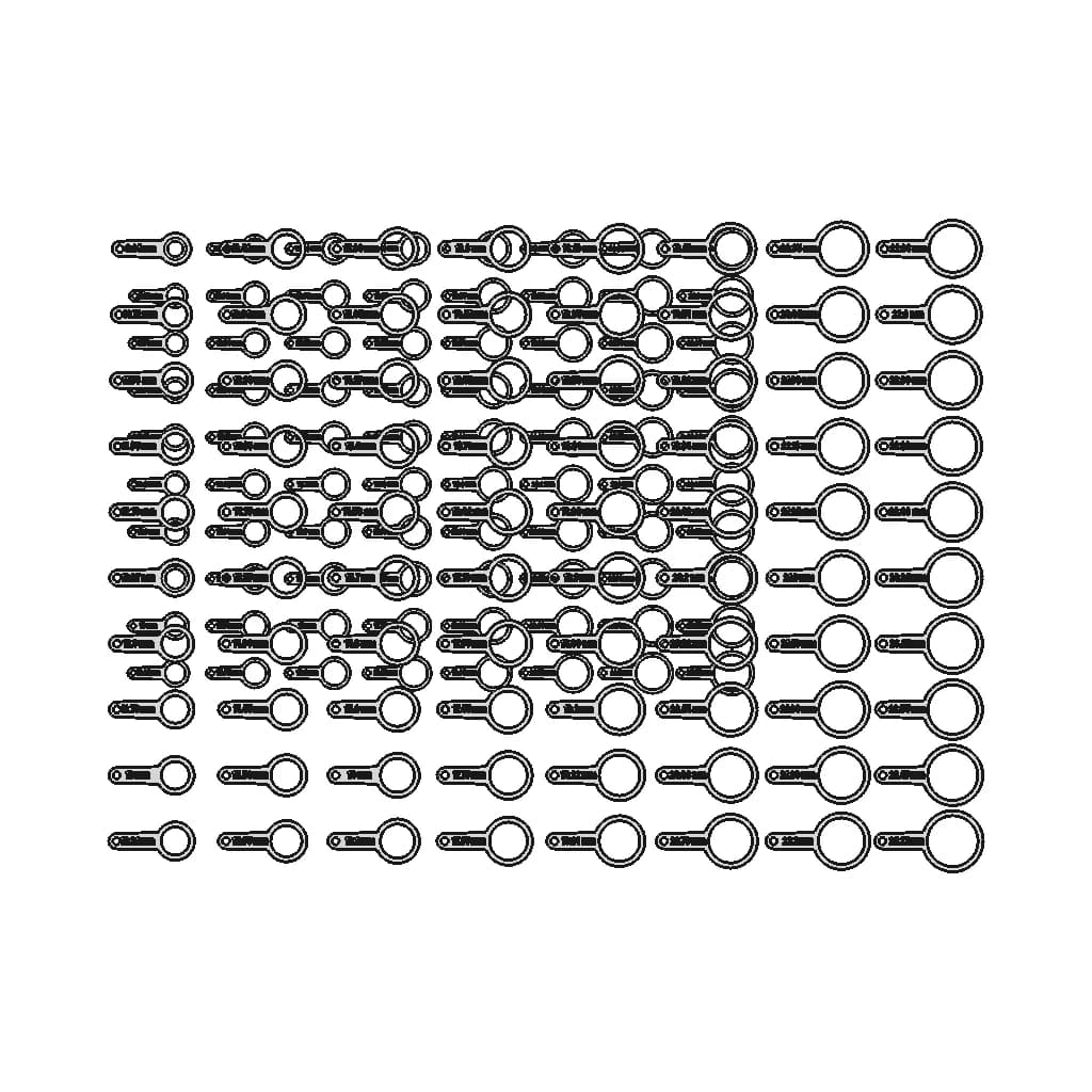 Jewelry Ring Size Measurement Rings, Configurable Design Table - Standard Mechanical Component_270_0_degree_snapshot