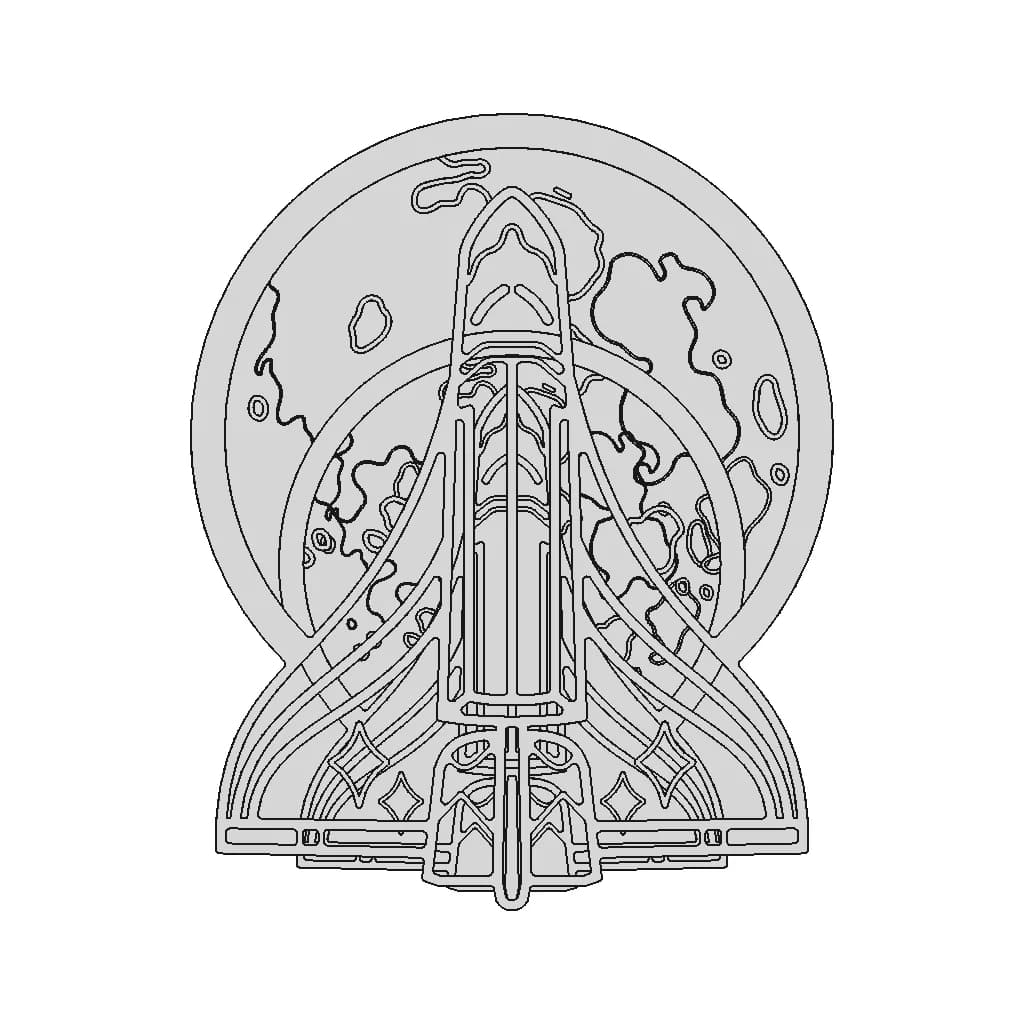 Ellie´S Rocket Pin (The Last Of Us Ii) | 3D Engineering Design File_0_0_degree_snapshot