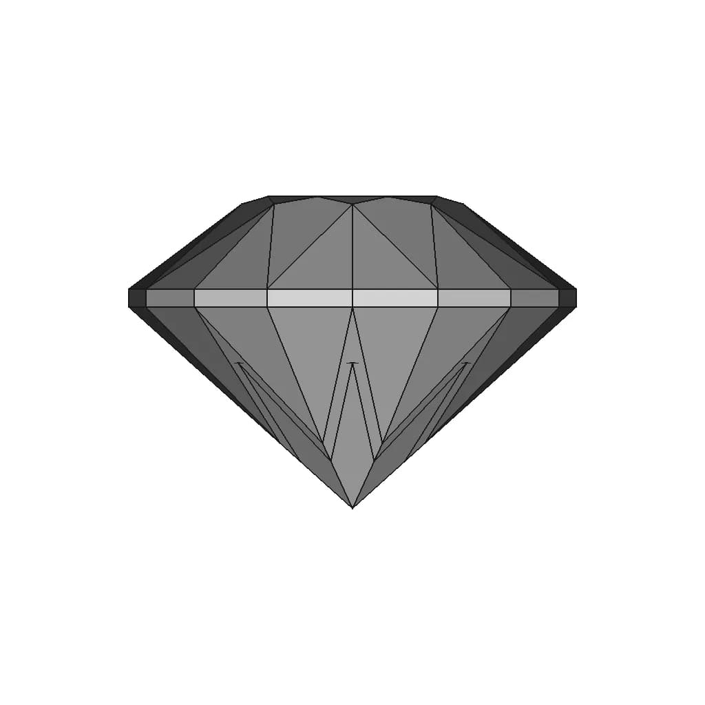 Diamond (Round Brilliant Cut) | High-Quality CAD Model_0_0_degree_snapshot