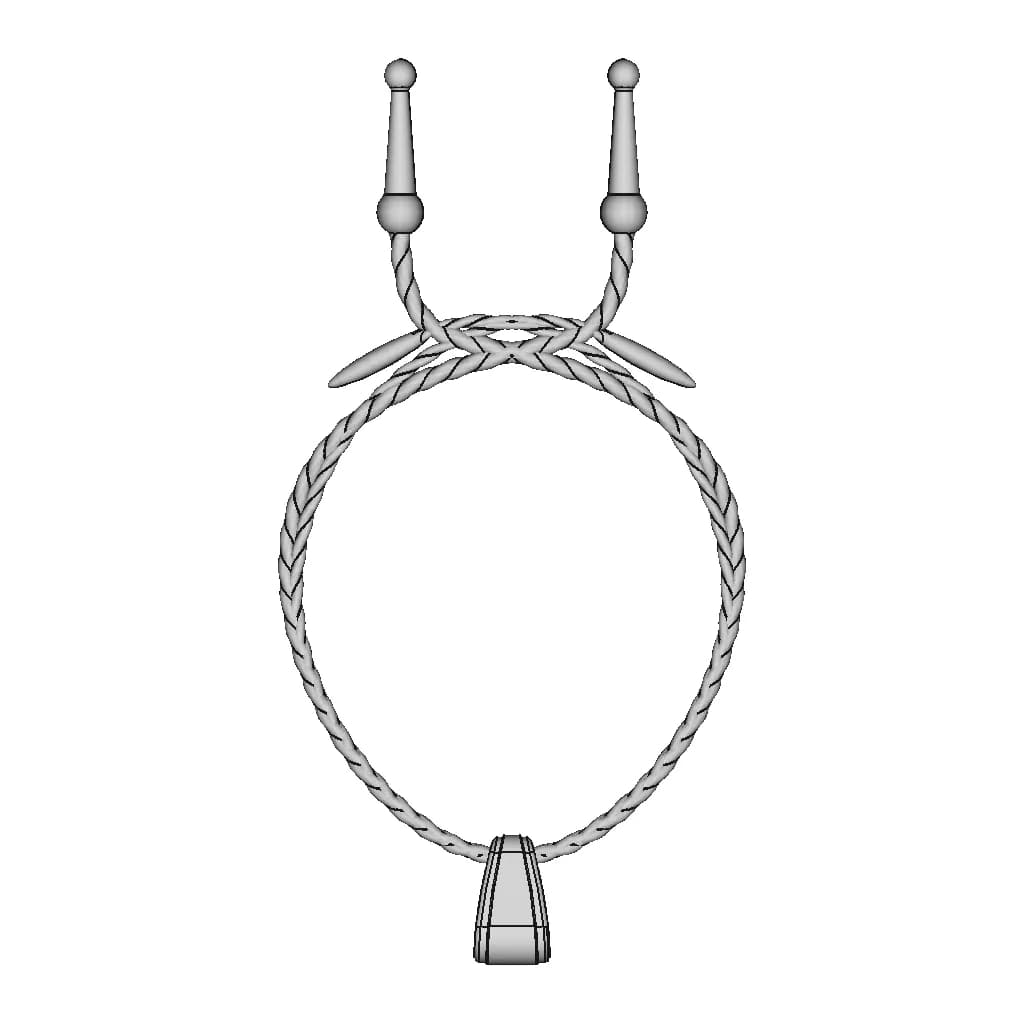 Cowboy Pendant-2 - Downloadable CAD Representation_270_0_degree_snapshot