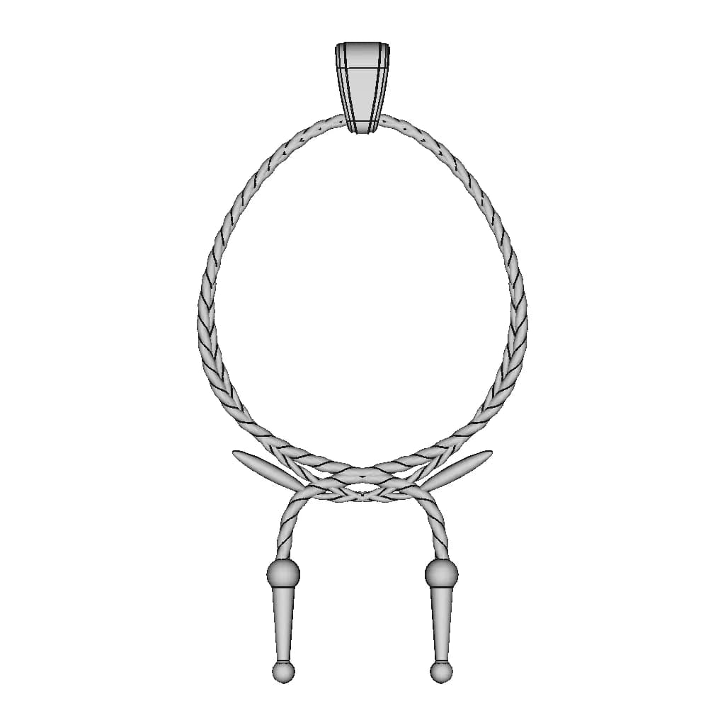 Cowboy Pendant-2 - Downloadable CAD Representation_90_0_degree_snapshot